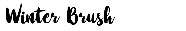 Winter Brush font preview